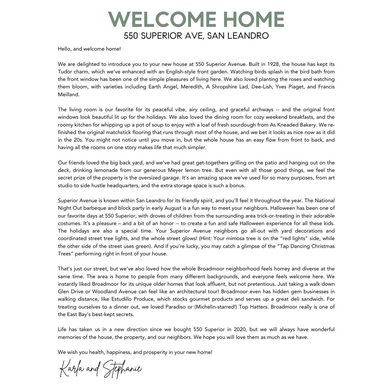 Welcome Home