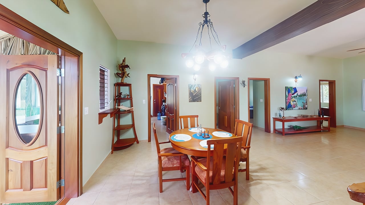 Waterview Villa steps away from 9 hole golf course and the Caribbean Sea