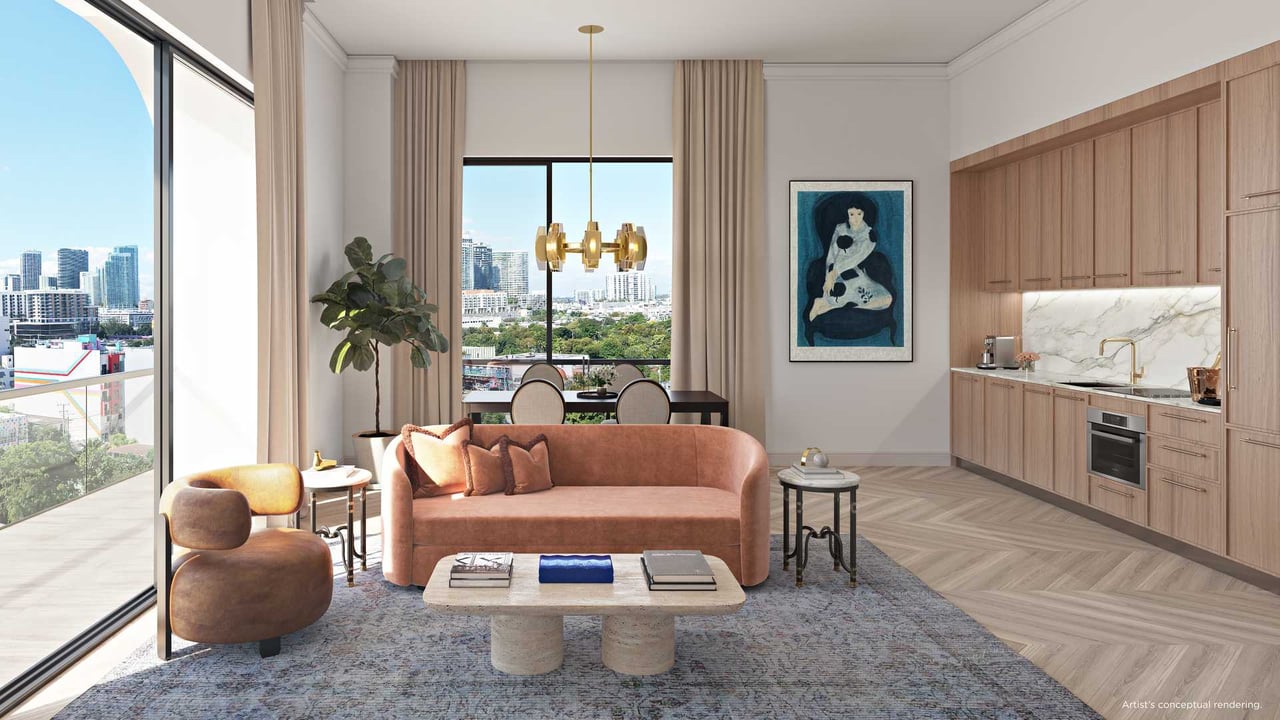 NoMad Wynwood residence living room 