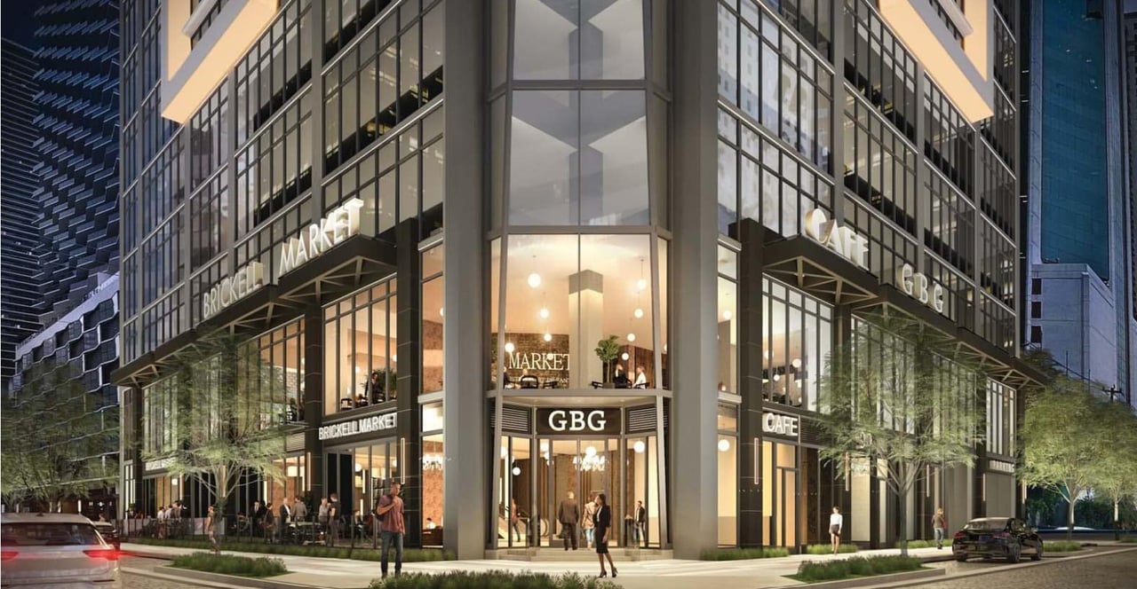 May 2025: Construction Financing Sign Posted at 61-Story Brickell Gateway Site