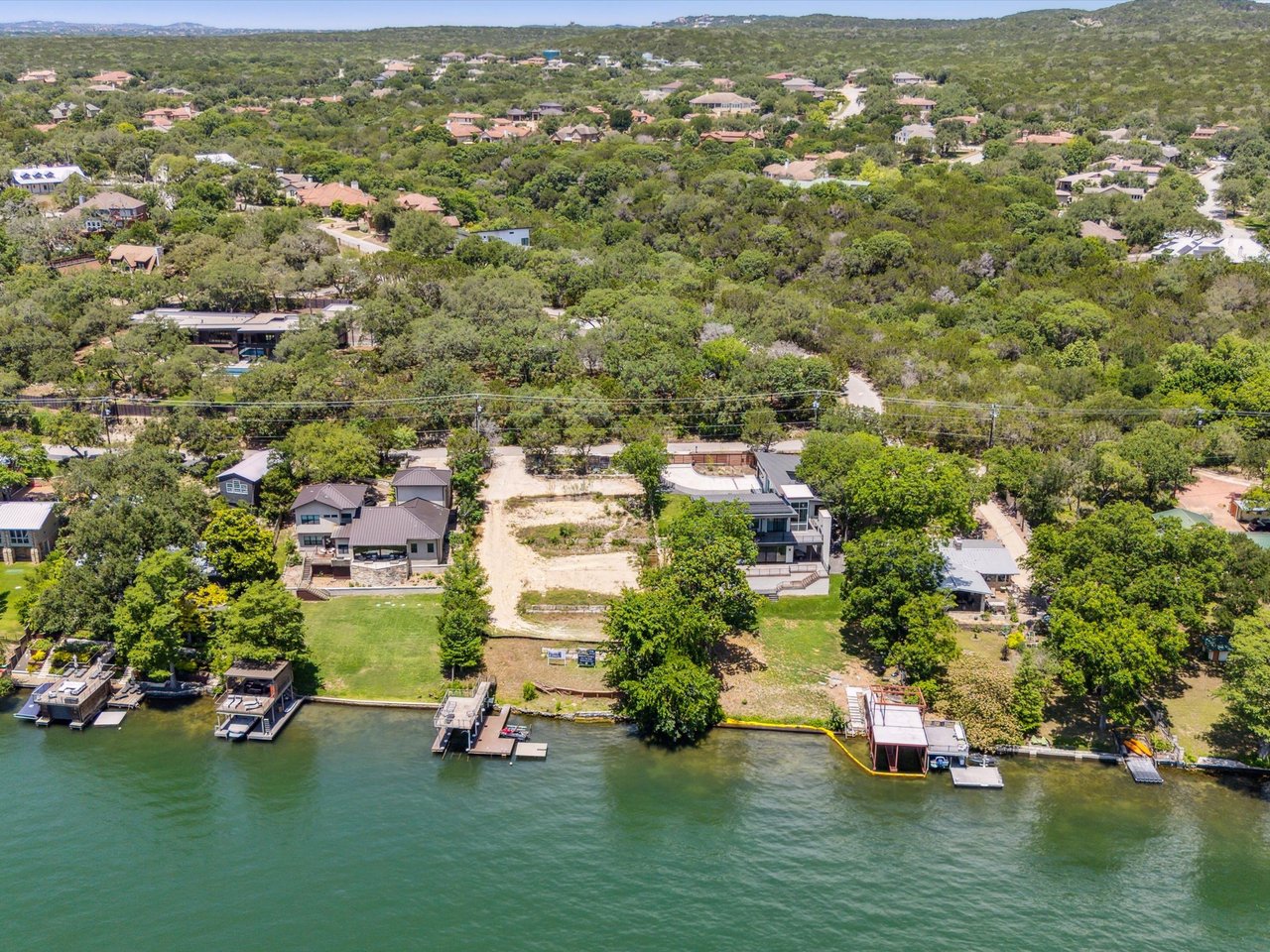 Shovel-Ready Lake Austin Lot with Permitted Plans + Double-Slip Dock