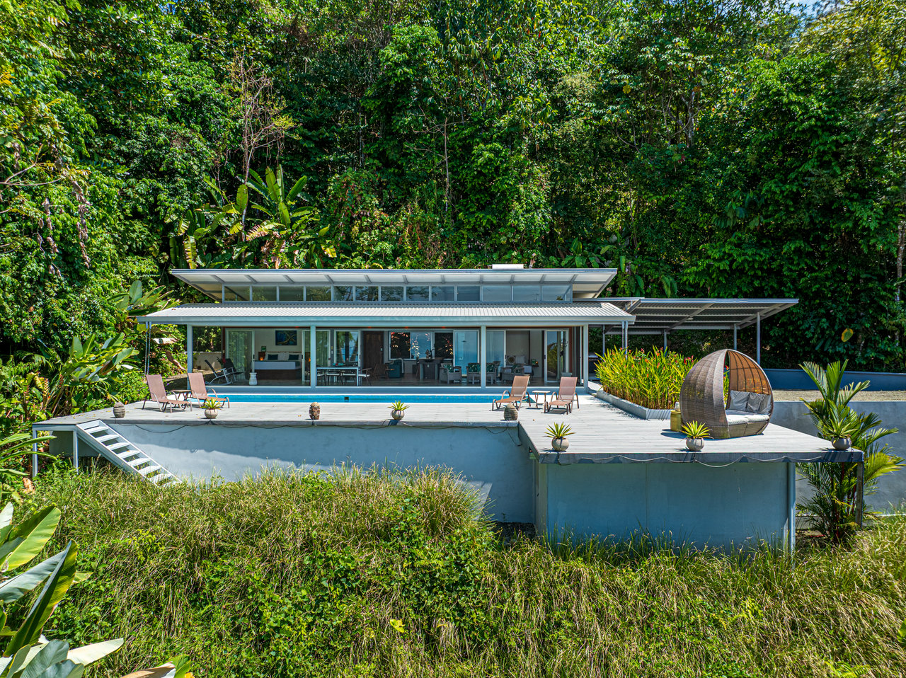Uvita Ocean and Whale Tail View Modern Home on 3.64 Acres in Exclusive Enclave