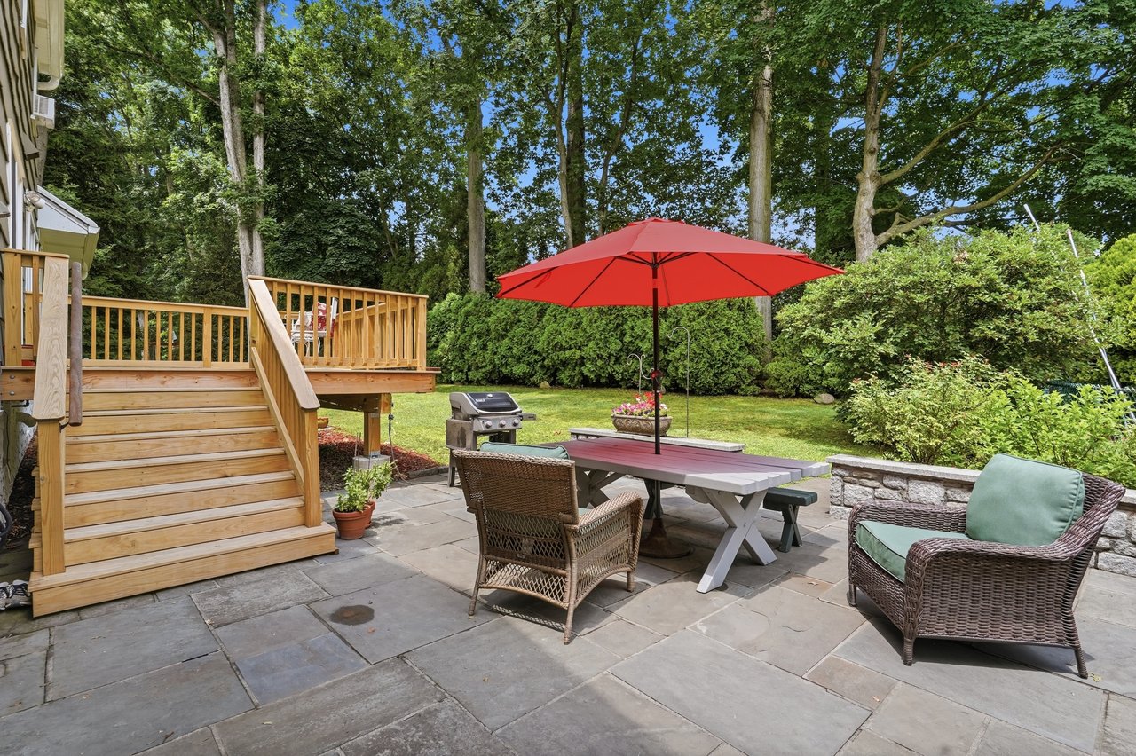 Views of deck and yard