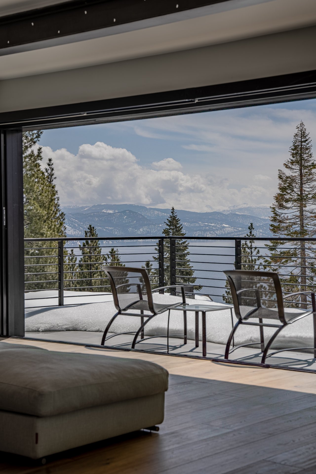 Luxury Incline Village homes with panoramic Lake Tahoe views, mountains, and pine trees