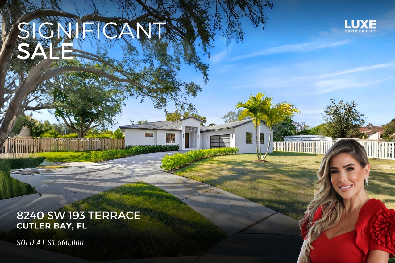 Significant Sale: 8240 SW 193 Street, Cutler Bay, FL | Stunning Old Cutler Estates Home SOLD