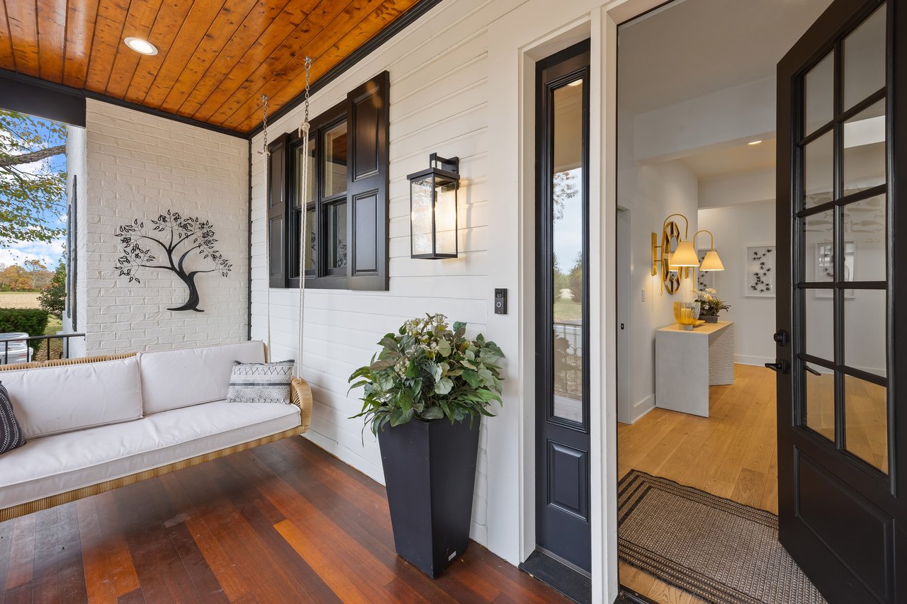 A fall entryway can be clean and simple.