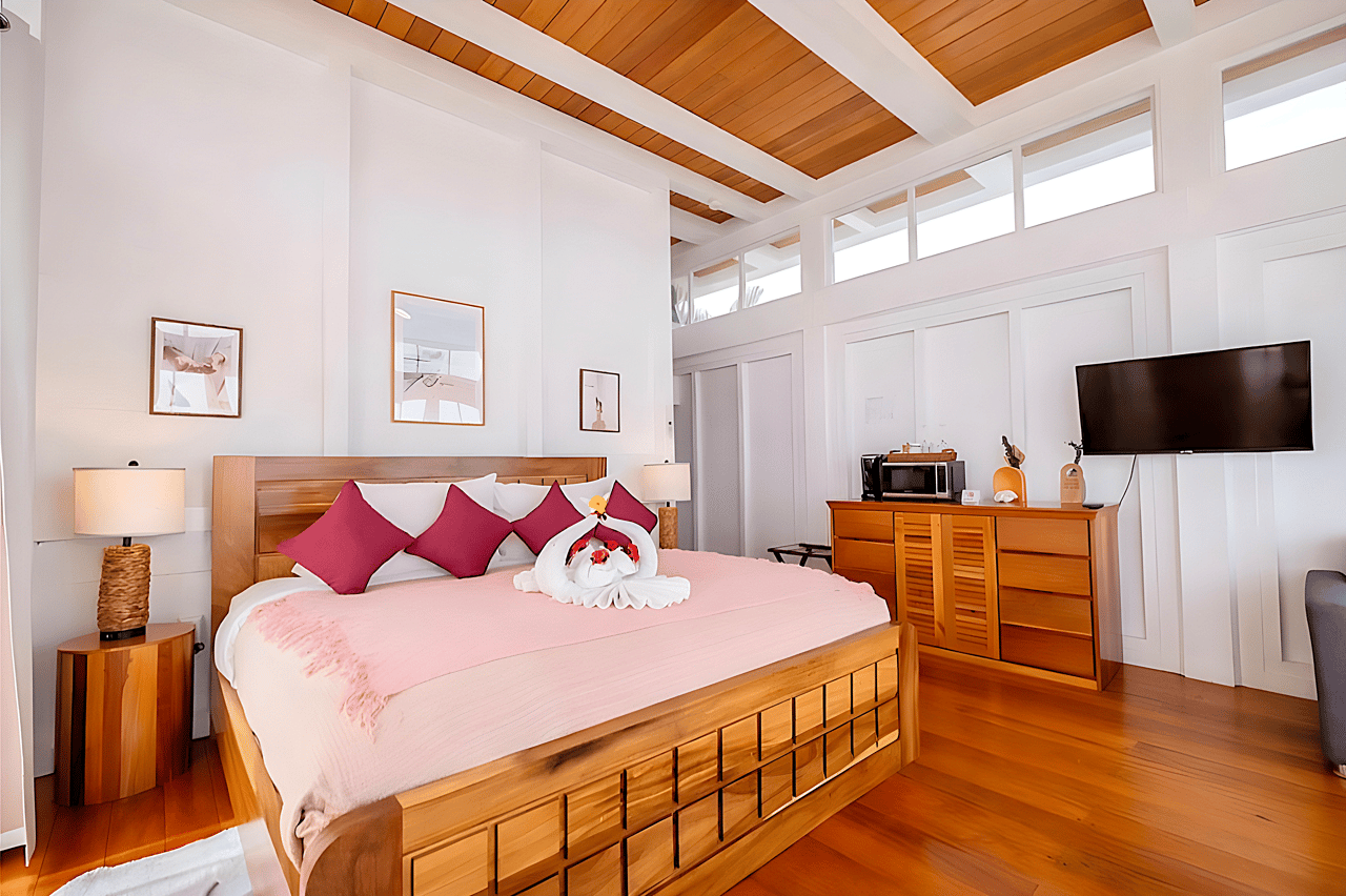 Nature-inspired luxury studio villa with  spacious over-the-water balcony