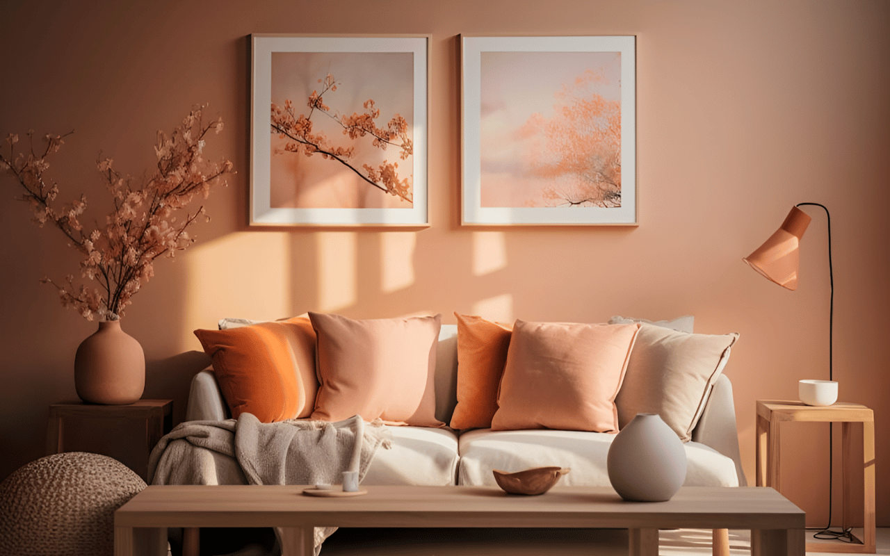 Peach Fuzz: The Color of the Year's Interior Design Effect