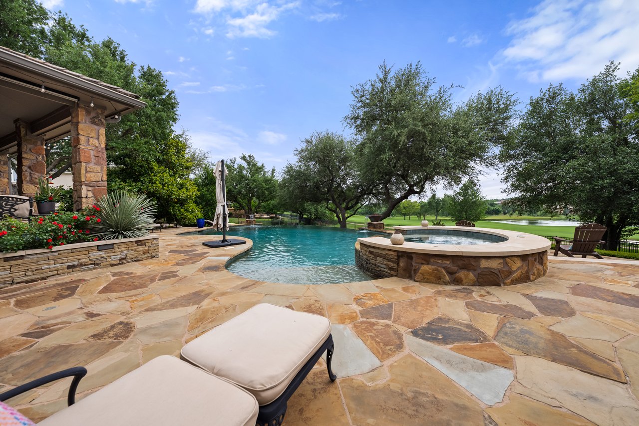 Luxurious Golf Course Estate with Unmatched Views & Resort-Style Backyard | Overlooking the Scenic 13th Hole Fairway at UT Golf Club in Steiner Ranch