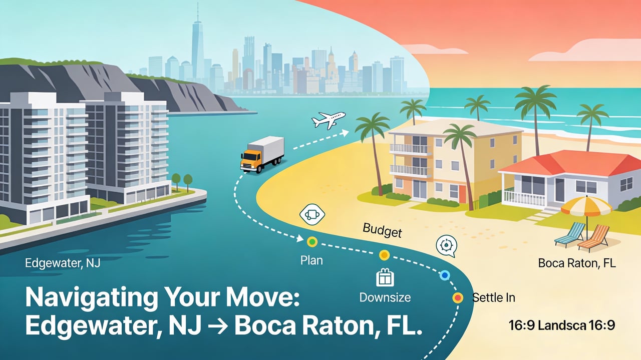 Navigating Your Move: Edgewater, NJ → Boca Raton, FL