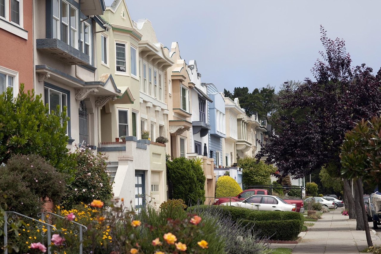 Inner Sunset San Francisco homes on a residential street near Golden Gate Park with walkable neighborhood lifestyle