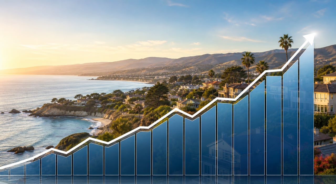 Real estate appreciation trends on the Central Coast showing long-term value growth