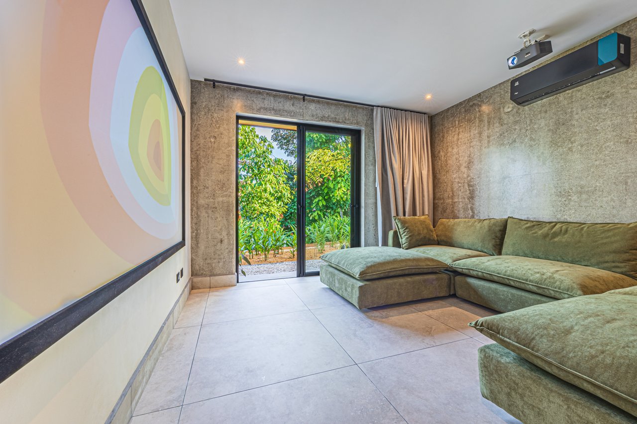 New contemporary tropical villa boasts with a movie theater and views of the iconic whale’s tail