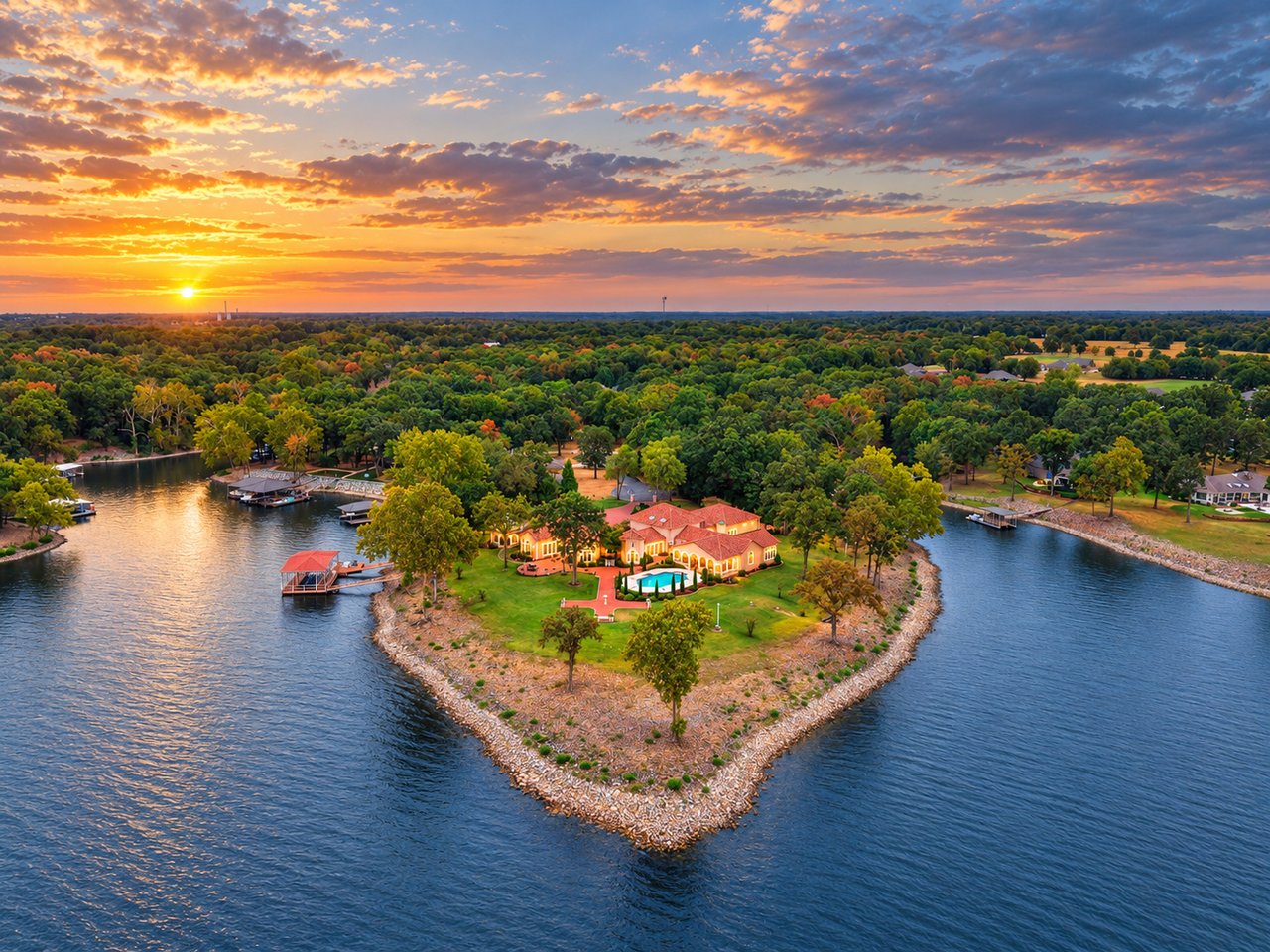 A Mediterranean Masterpiece on Grand Lake: Waterfront Living at 28910 S 593rd Road - Wyatt Poindexter - The Agency Grand Lake Oklahoma