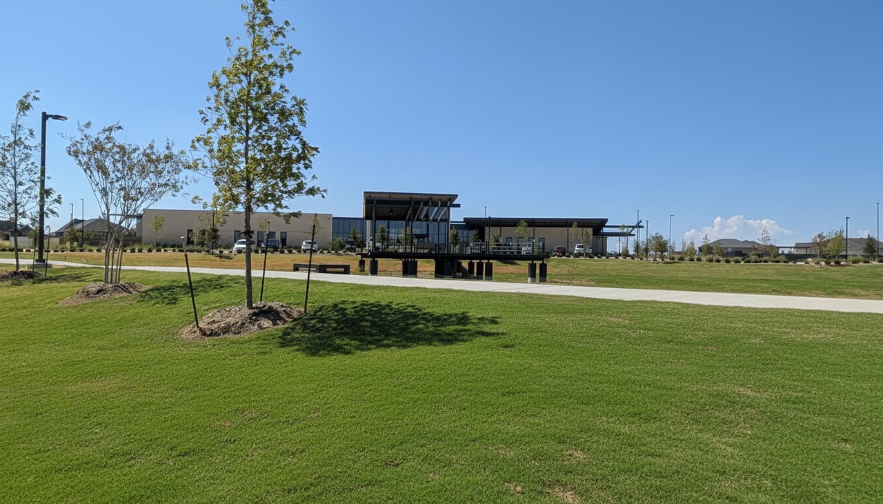 Amenity Center exterior  Del Webb at Legacy Hills Celina.