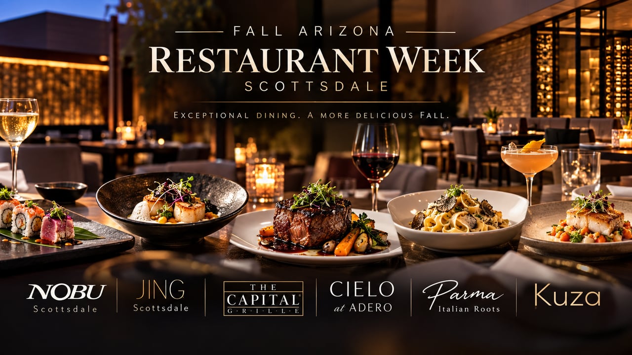Upscale outdoor dining in the Scottsdale Arizona desert