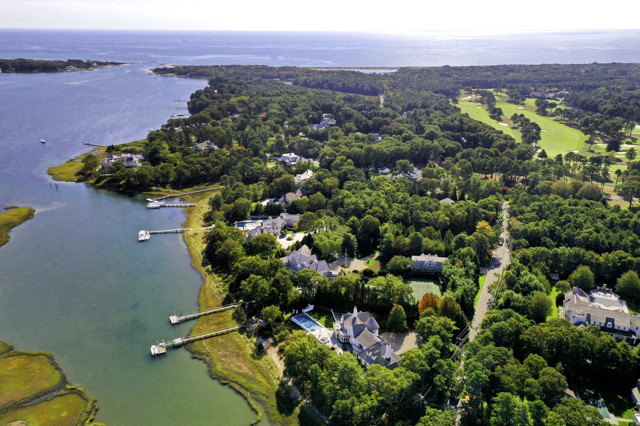 Oyster Harbors Waterfront With Deep-Water Dock and Pool