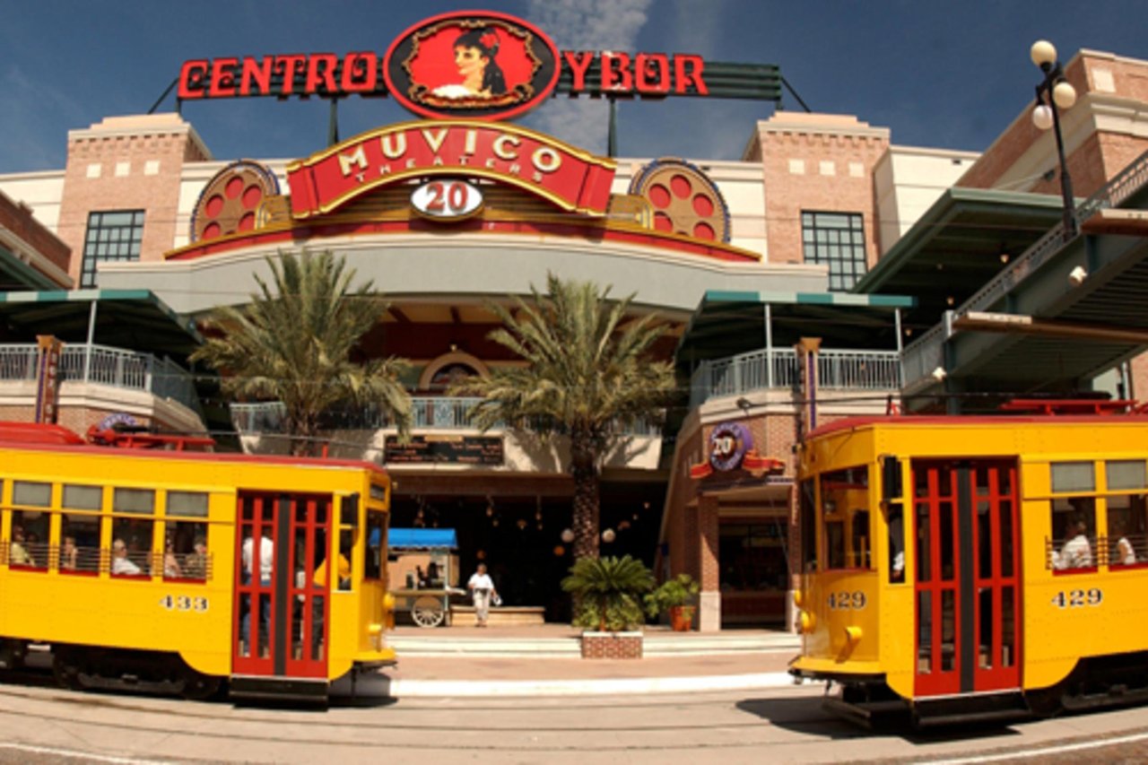 Red-brick buildings of Centro Ybor in historic Ybor City Tampa