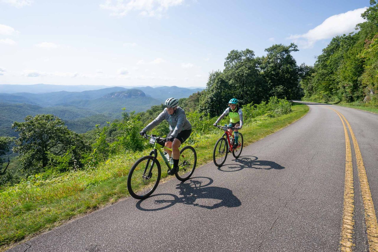cycling Blue Ridge Parkway near Brevard NC