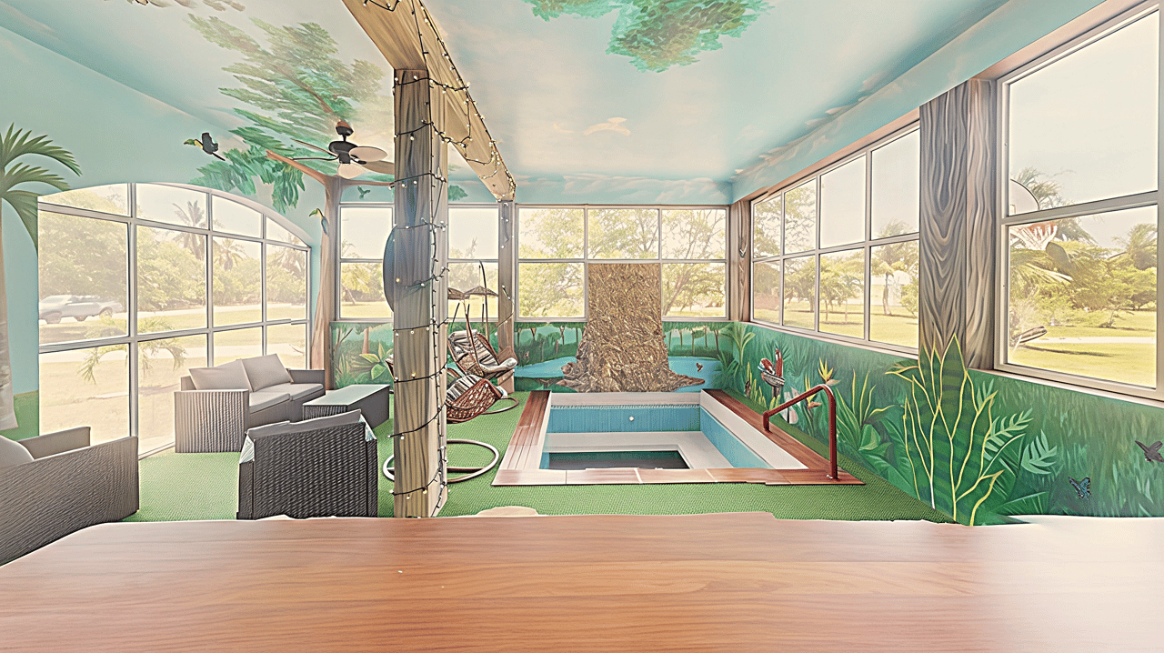 Waterview Villa steps away from 9 hole golf course and the Caribbean Sea