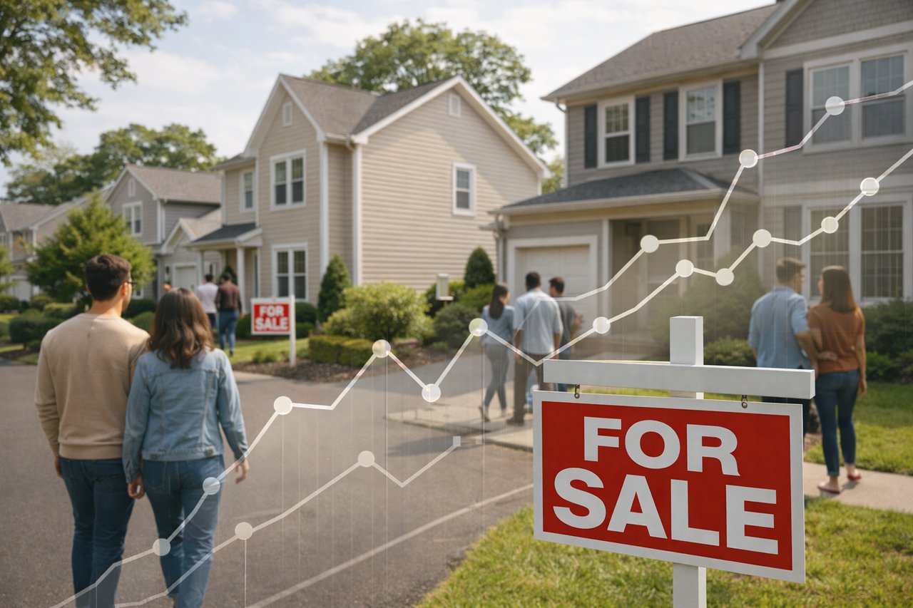 Northern New Jersey neighborhood illustrating high home prices due to demand.