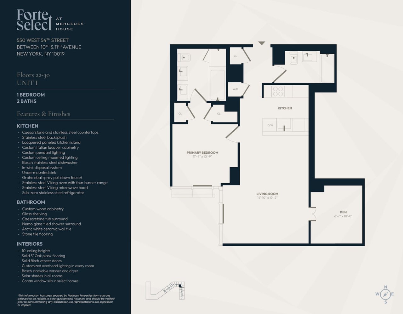 550 West 54th Street, Apt 26T