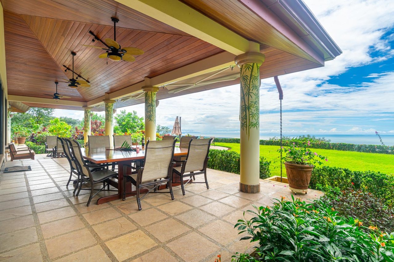 Ocean, jungle & mountain views on a meticulously landscaped 3-home family compound