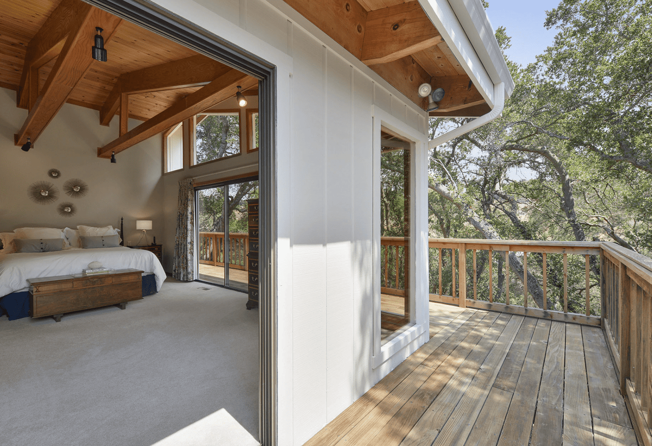 A home with knoll top views of the Los Gatos Oak trees