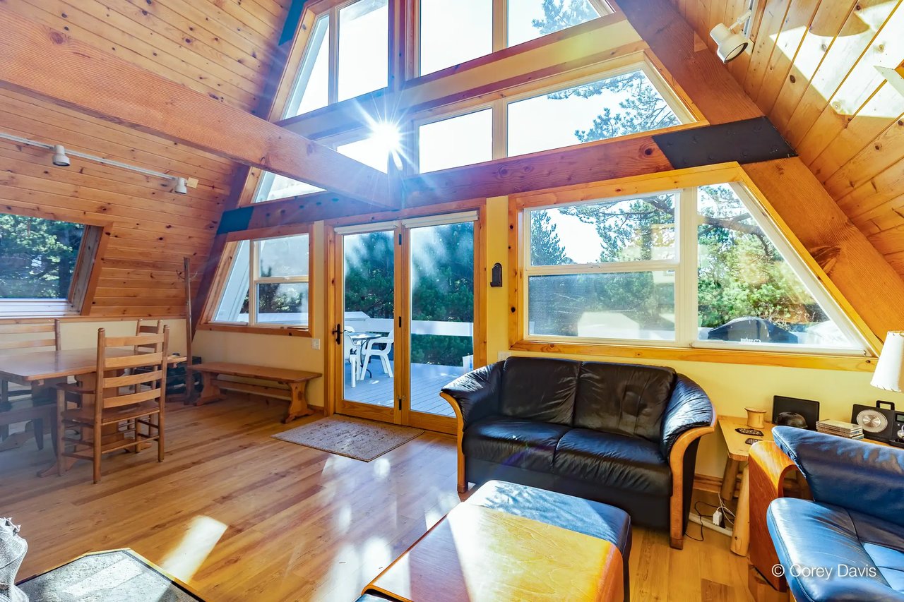 Sunbeam shining into a Manzanita Oregon Beach home