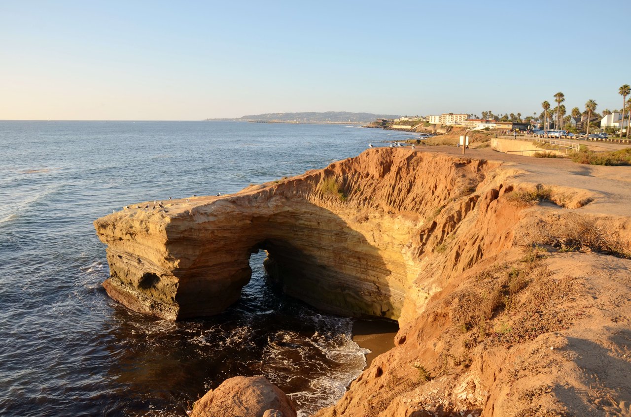 a cliff on the beach