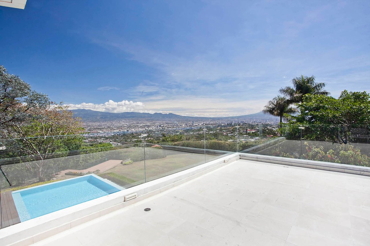 Hilltop Pool Estate Tennis Court, Escazu, San Jose