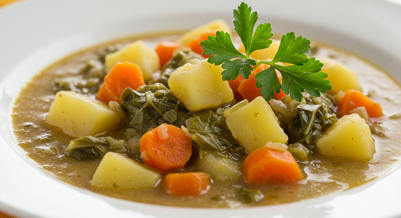 Creamy Swiss Chard Soup With Vegetables