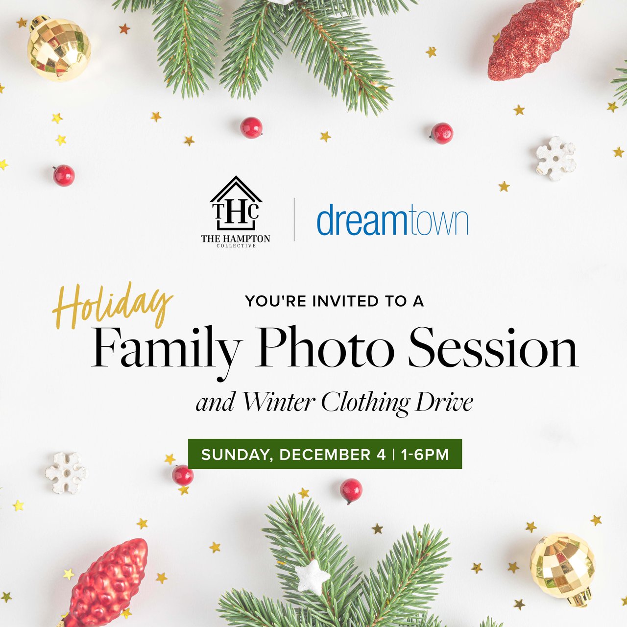 Free Holiday Family Photo and Give Back Event