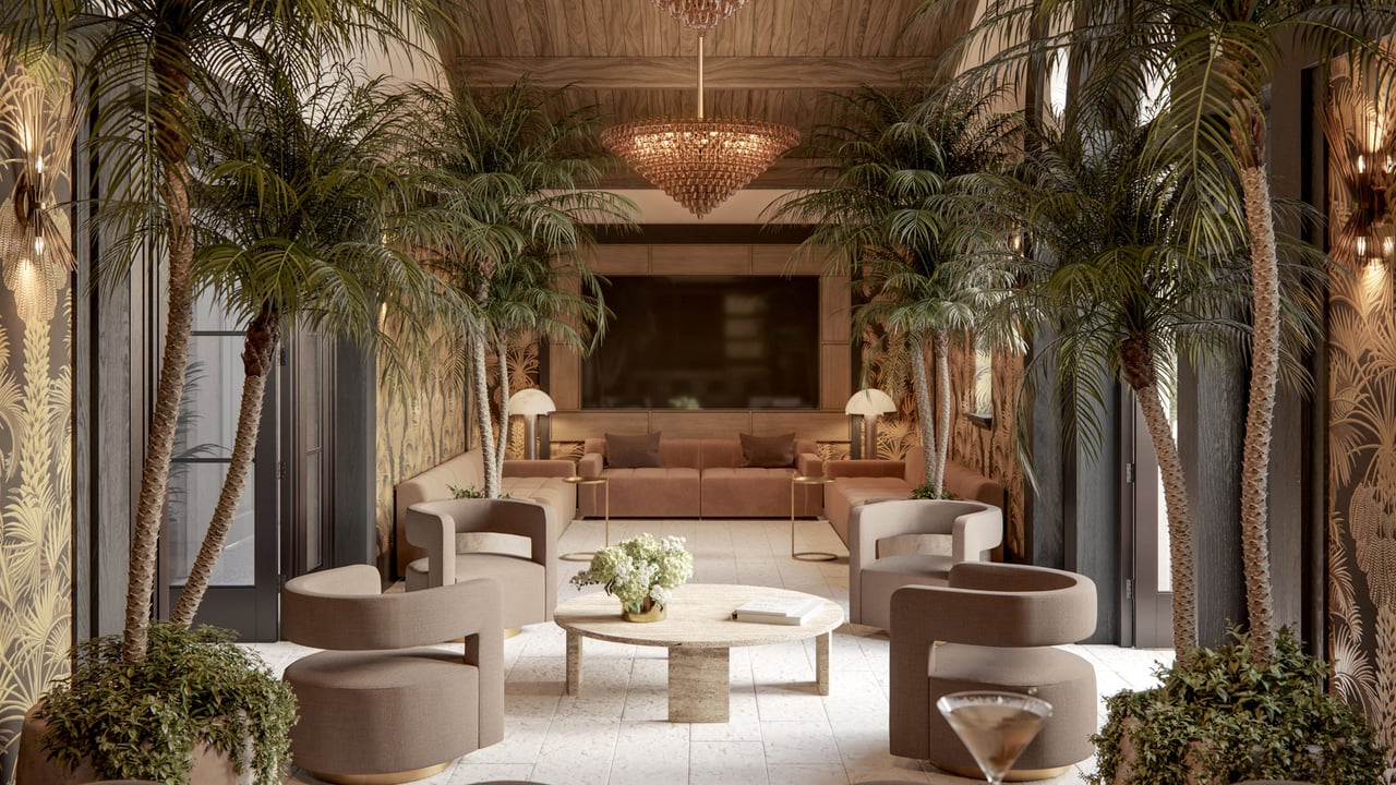 The Village at Coral Gables amenities lounge 