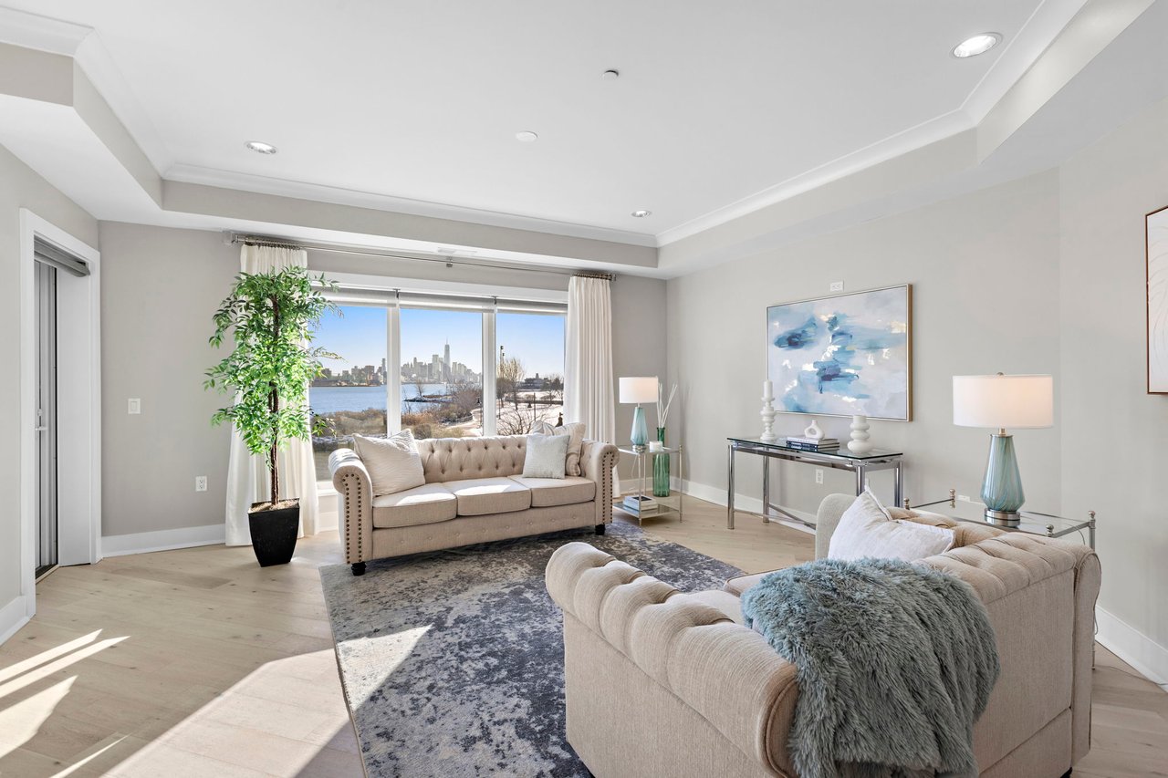 Bright Living Room with Downtown Views