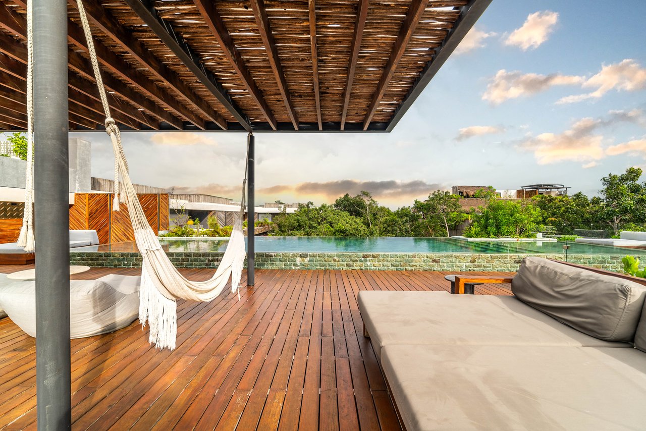 Luxury Furnished Studio with Rooftop & Pool | Miraluna Aldea Zama