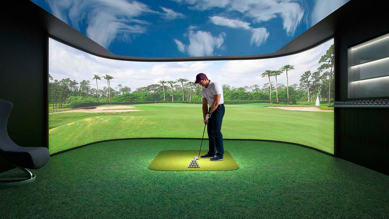 The Estates at Acqualina golf simulator 