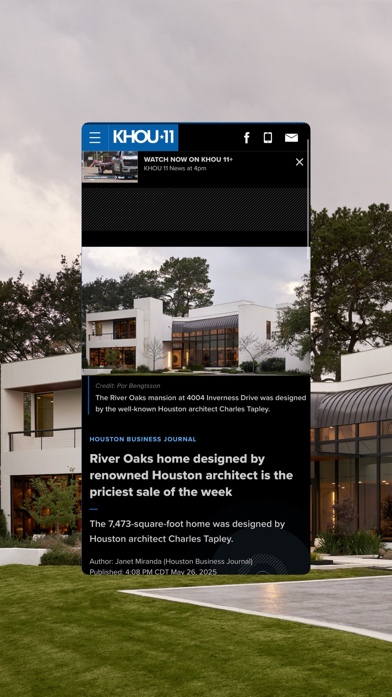 River Oaks home designed by renowned Houston architect is the priciest sale of the week