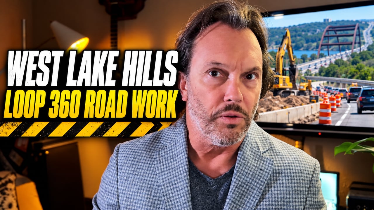 West Lake Hills Loop 360 road work vlog thumbnail