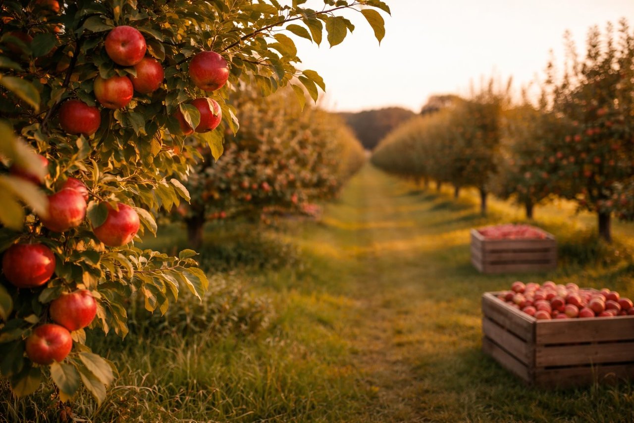 Harbes Family Farm in Mattituck apple trees orchard