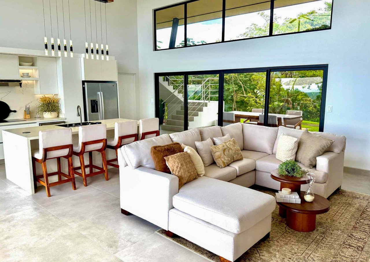 Brand New Modern Luxury 4-Bedroom Home with Pool and Incredible Panoramic Coastal & Ocean Views in Teancum at Tawal near Ojochal Costa Rica