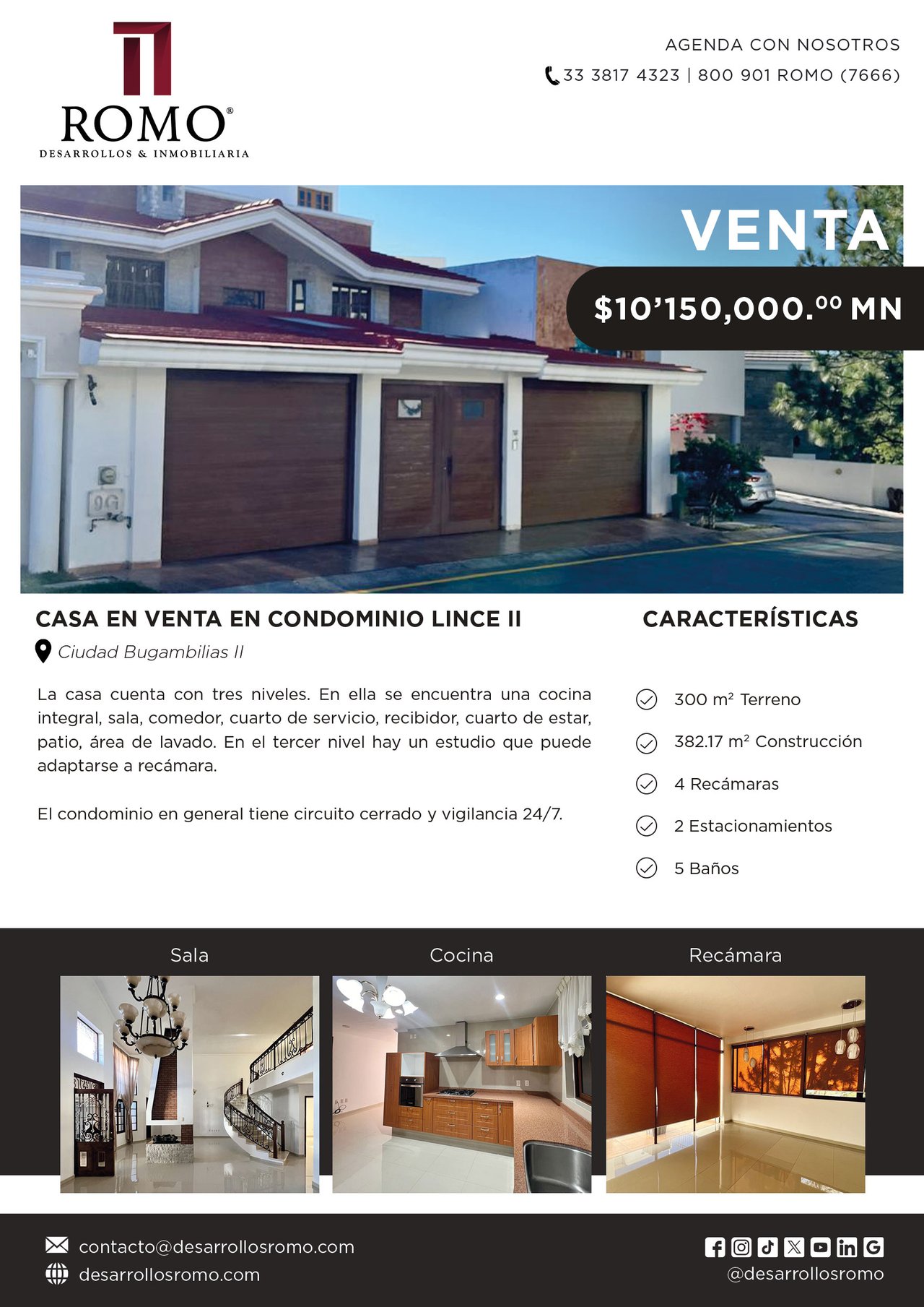 Casa en Venta en CONDOMINIO LINCE II $10’150,000.00 MN