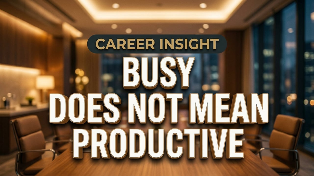 Busy Does Not Always Mean Productive.