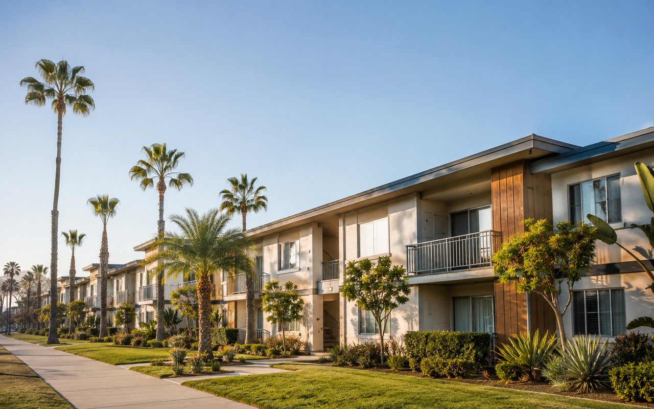 San Fernando Valley apartment building exterior representing 2026 California rental law changes