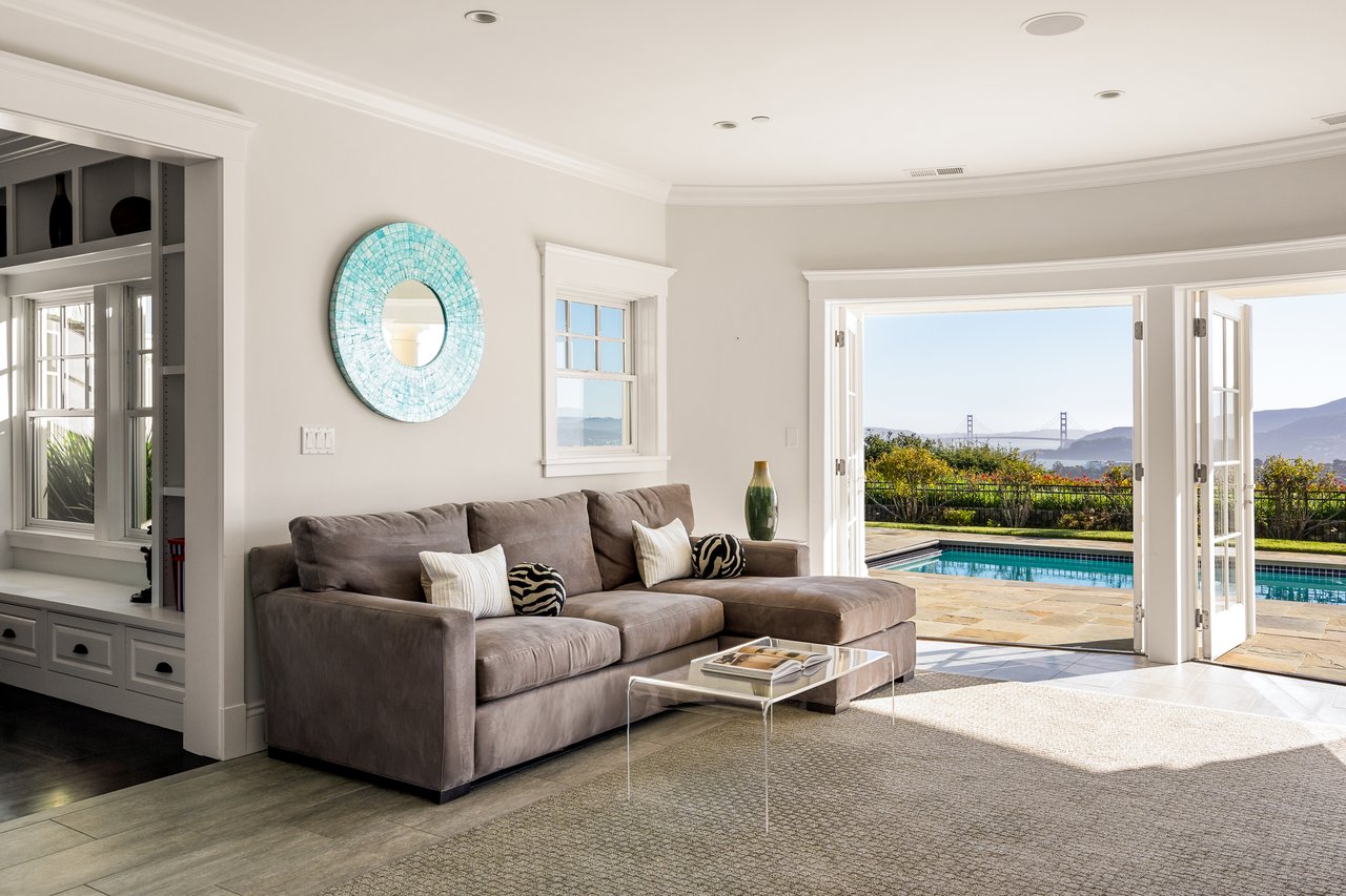 Exceptional East Coast-Inspired Estate with Sweeping Views of San Francisco and the Golden Gate Bridge