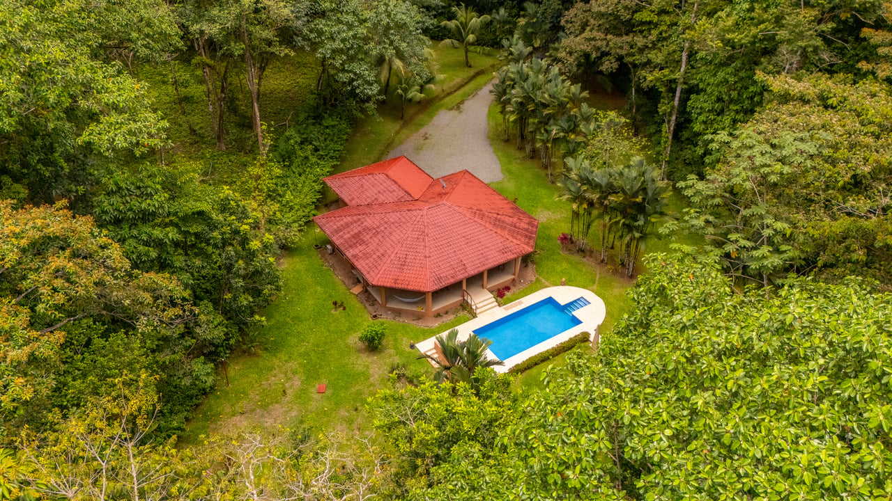 Ojochal Home for Sale with Pool, Creek & 1.6 Acres