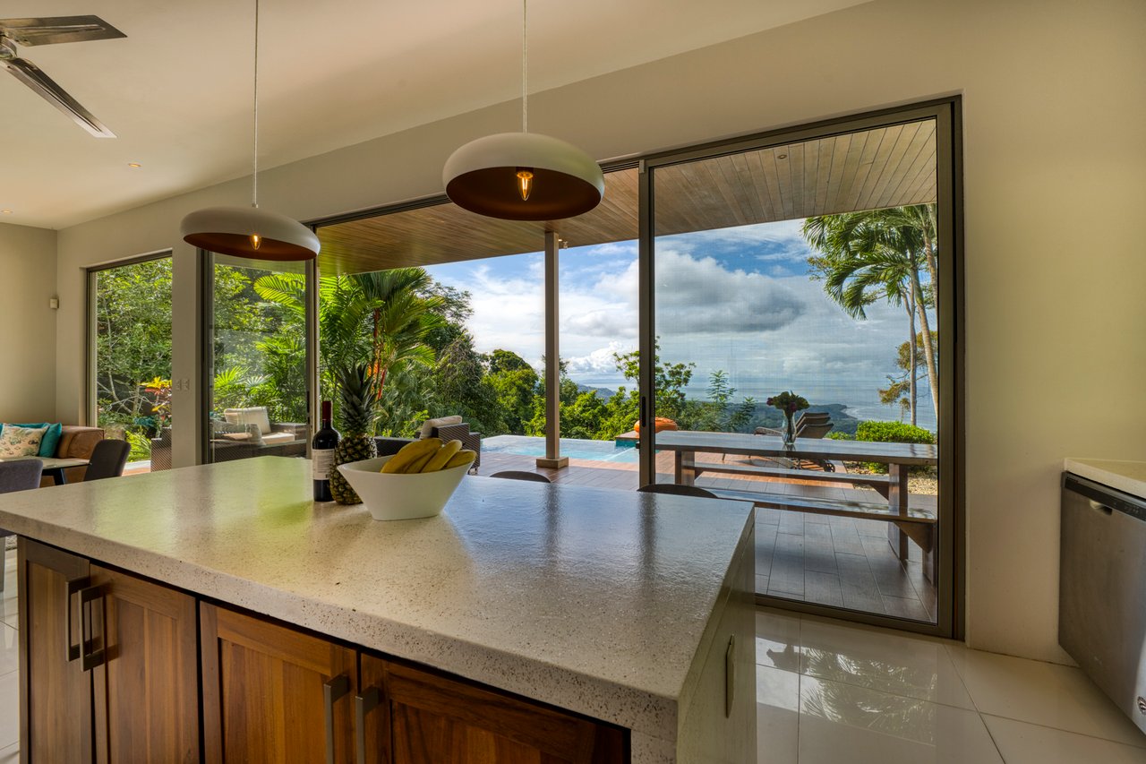 Costa Rican Villa with Whales Tail Views