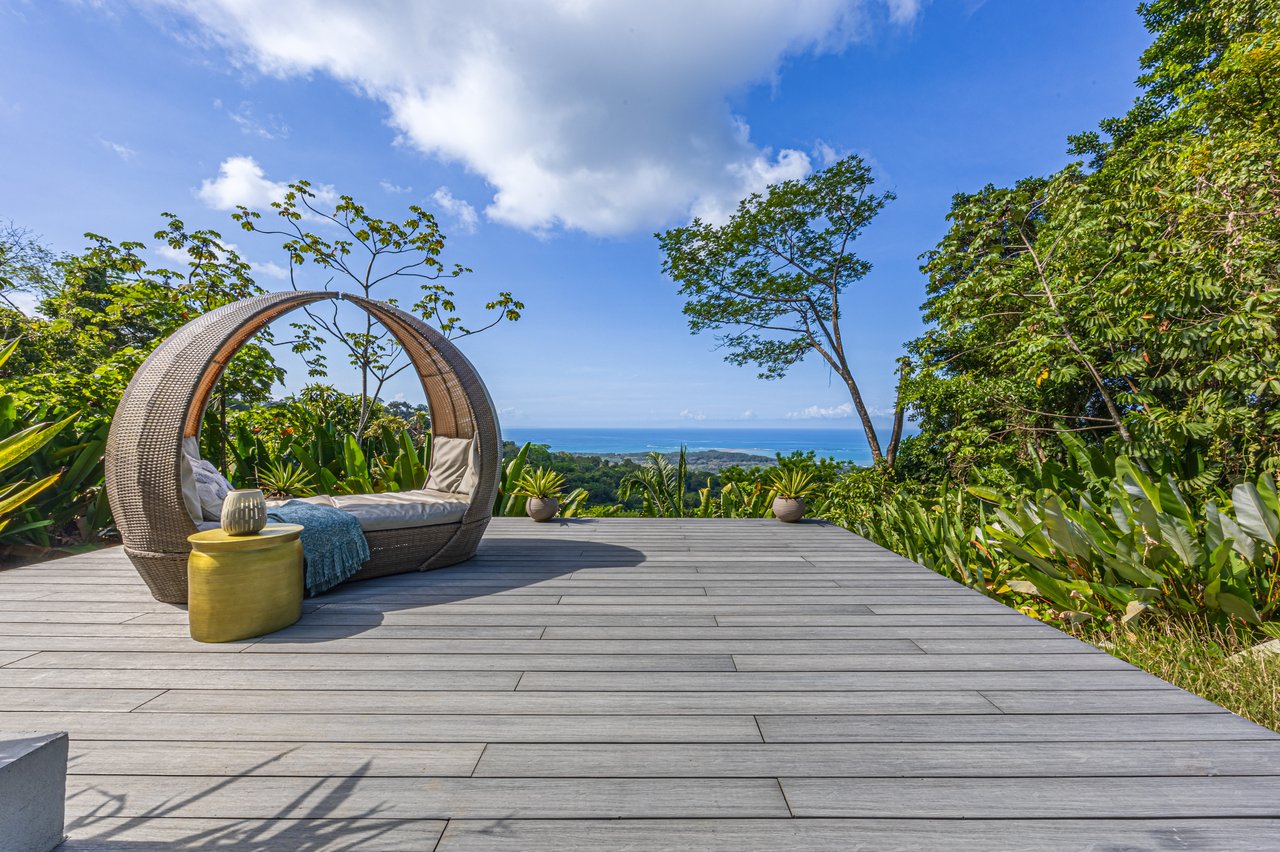Uvita Ocean and Whale Tail View Modern Home on 3.64 Acres in Exclusive Enclave