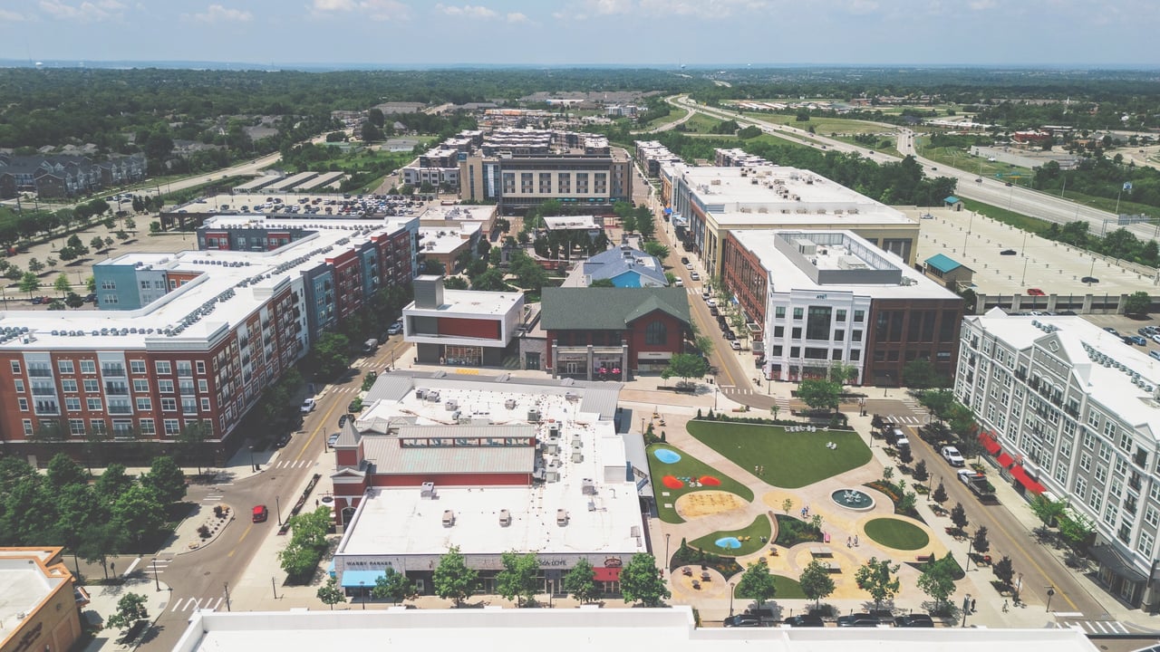Liberty Center in Liberty Township, Ohio showing shopping, dining, and community amenities.