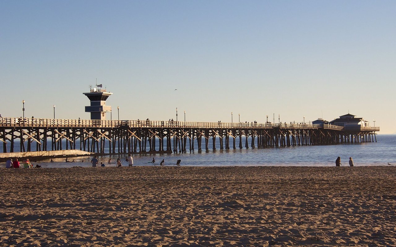 Seal Beach pier and beachfront in an archival 2013 photograph
